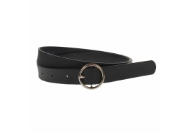 Curea dama, casual-eleganta, din piele ecologica, latime 1.8 cm, negru - CKD026